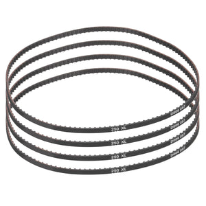 4pcs 250XL 025 Timing Belt 125 Teeth Rubber Geared Cogged Belt, 0.25" Width, 0.20" Pitch Mechanical Replacement Belts