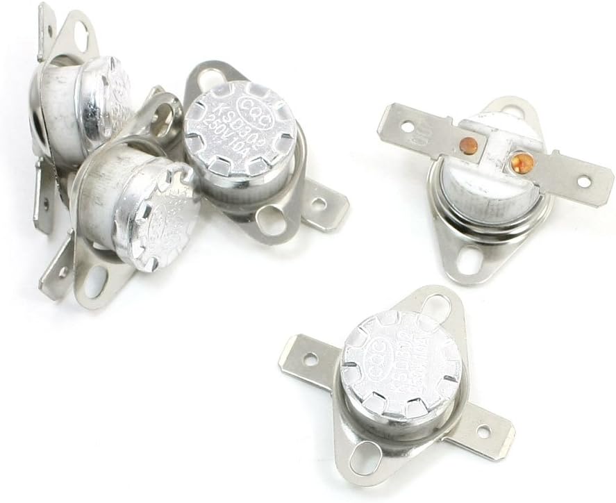 5 x Normal Closed 200 Celsius Temperature Controlled Switch 250V 10A