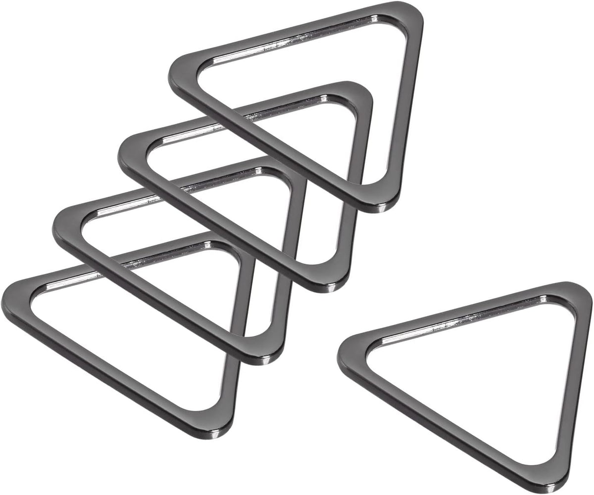 LinkMejor Metal Triangle Ring Buckle 42mm(1.65") Inner Width for DIY Dark Gray 6pcs