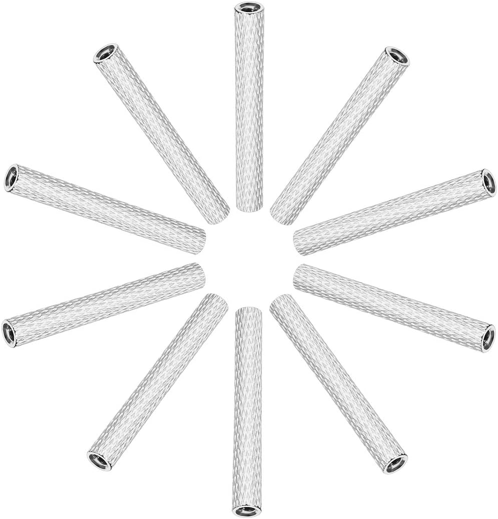 M3x40mm Aluminum Standoff with Mesh Texture Column Spacer for RC Airplane FPV Quadcopter CNC Silver 10pcs