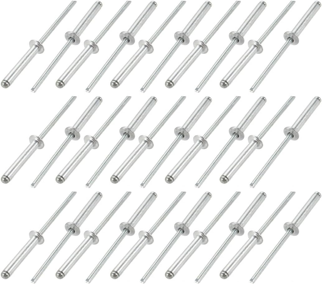 30 Pcs 3.2mm x 19mm Aluminum/Steel Open End Blind Rivets