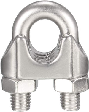 4pcs Stainless Steel Cable Clip Saddle Clamp for 1/2-inch Wire Ropes
