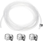 Silicone Tubing, 0.08" ID. 0.24" OD. 16.4 ft Length Transparent Tube with Clamps High-temperature Silicone Hose Tube for Water Oil Transfer, Clear
