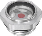 Air Compressor Oil Level Gauge Sight Glass G1 Male Threaded 23mm Height Aluminum Liquid Indicator Sight Window