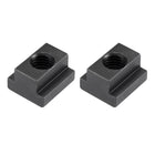 M14 Thread T Slot Nuts, Alloy Steel Black Oxide Finish Grade 8.8 Tapped Through Slot T-Nuts Furniture 2Pcs