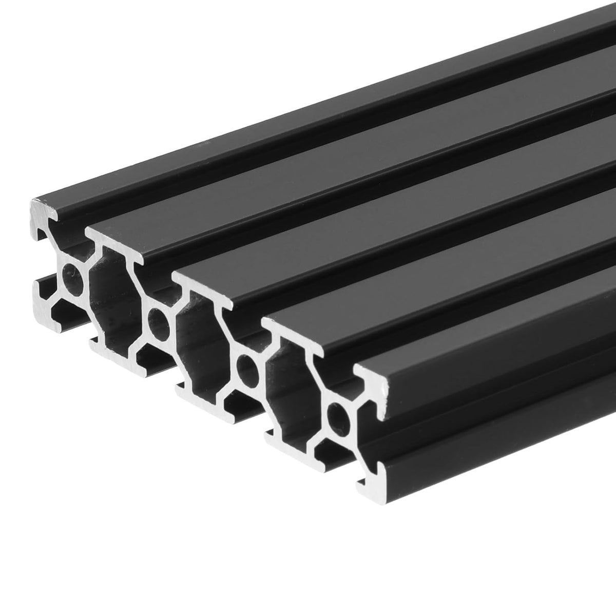 T Slot 2080 Aluminum Extrusion Profile European Standard 300mm x 80mm Anodized Black Linear Rail Extrusion Frame for 3D Printer, CNC, DIY