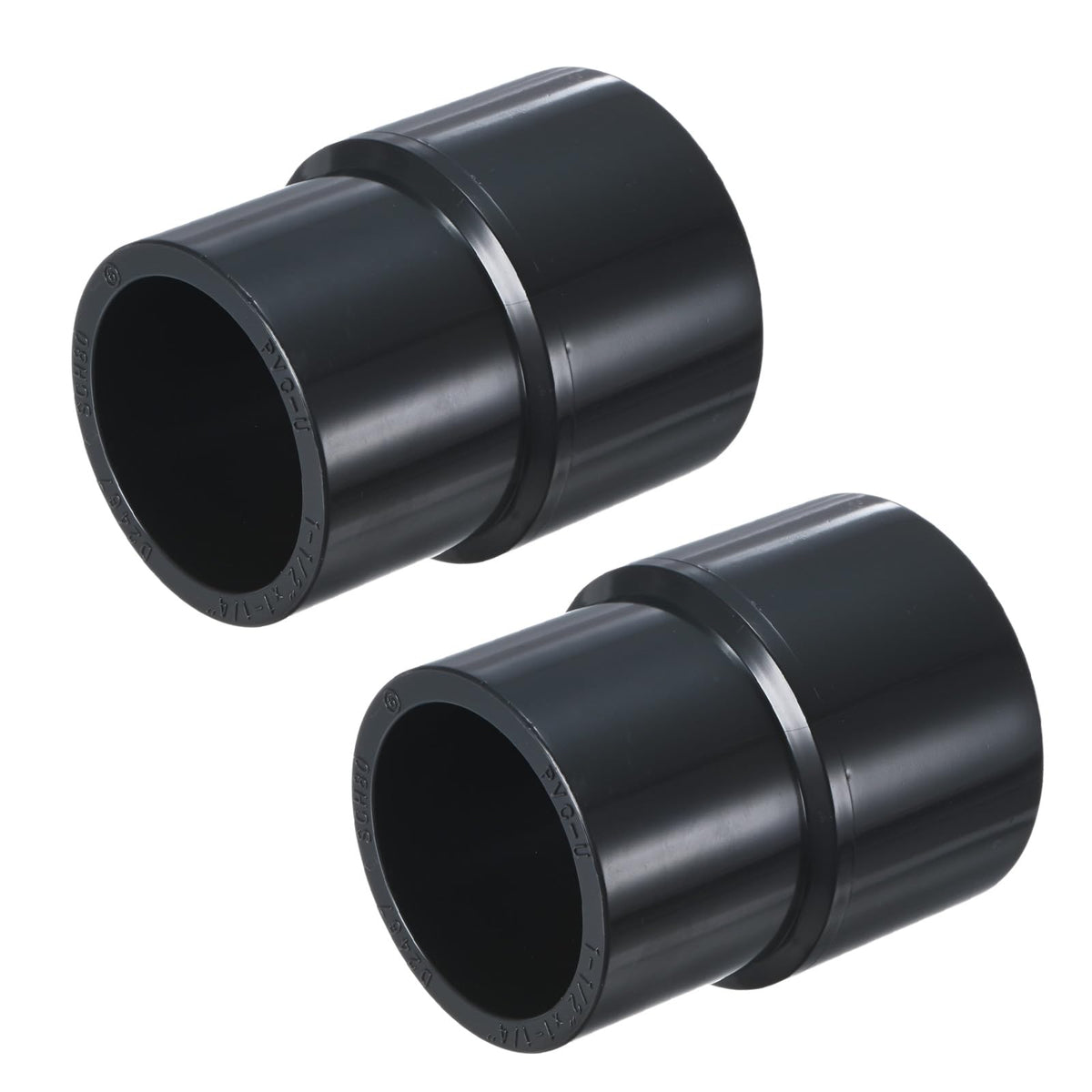 링크메이저 2-Pack UPVC 레듀서 파이프 패킹 1-1/2"x1-1/4" 레듀싱 그레이