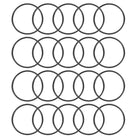 Nitrile Rubber O-Rings 38mm OD 34mm ID 2mm Width, Metric Nitrile Rubber Sealing Gasket, Pack of 20