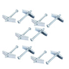 1/4-inch x 3-inch Male Thread Spring Loaded Hollow Wall Round Head Toggle Bolt 10pcs