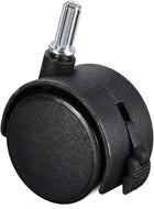 2inch Swivel Casters Nylon Twin Wheel 8mmx20mm Stem Furnitures Caster with Brake