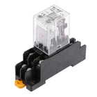 Electromagnetic Power Relay, JQX-13F DC 12V Coil DPDT 8 Pins Green Light Electromagnetic Power Relay + Socket