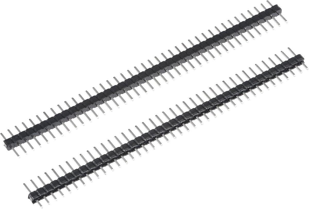 Straight Header Pin 40P 1 Row 2mm Pitch Silver Tone Pin for Prototyping 15pcs