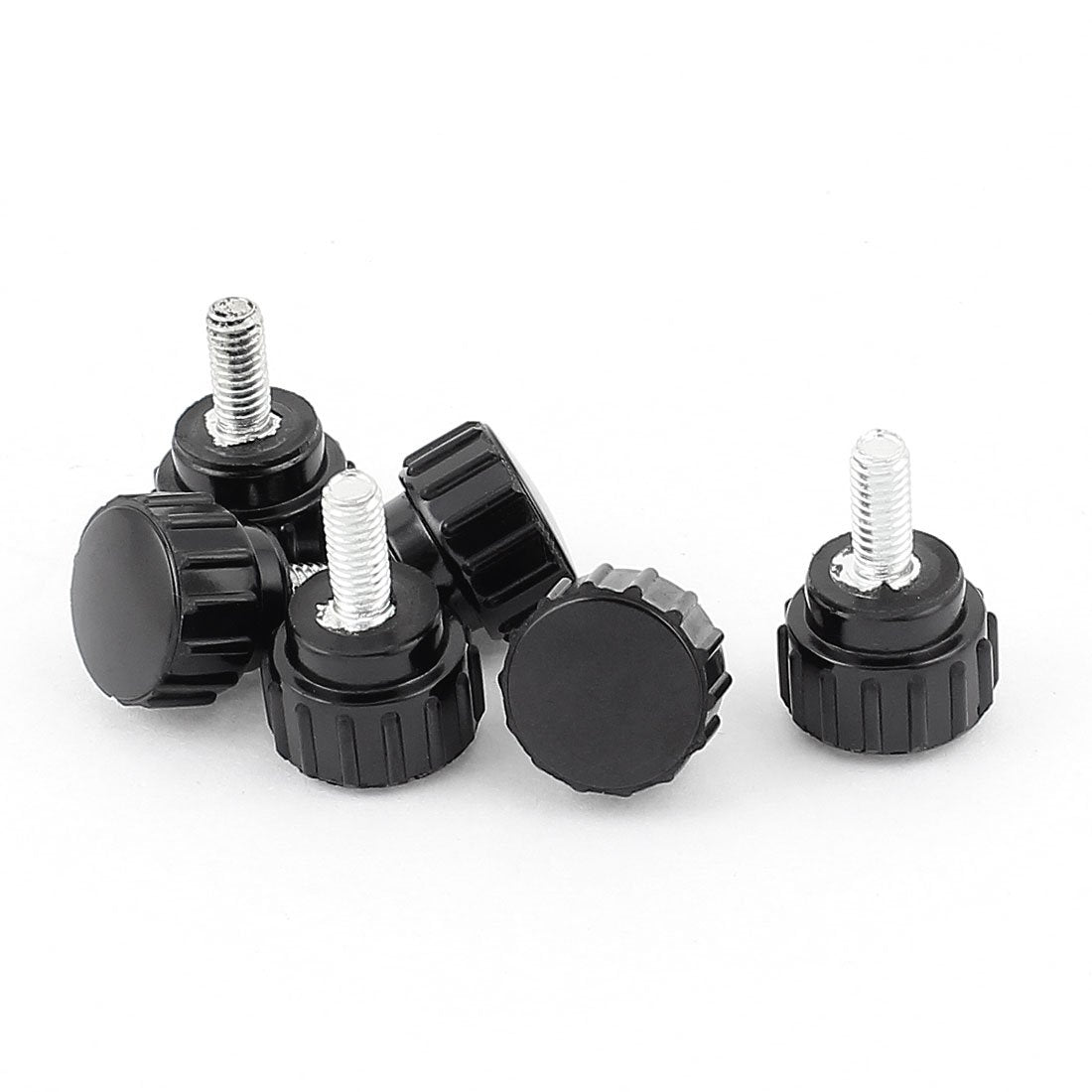 6 Pcs M4x10 Threaded Knurled Thumbscrew Grip Knobs Thumb Screw