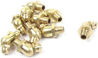 6mm Dia Male Thread 45 Degree Brass Hydraulic Grease Nipple Fitting 10 Pc