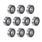 R6-2RS Deep Groove Ball Bearing 3/8-inchx7/8-inchx9/32-inch Sealed Z2 Lever Bearings 10pcs