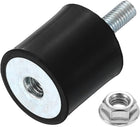 M5 Rubber Mounts, 1Pcs 20x20mm(DxH) Rubber Cylindrical Anti Vibration Isolator Shock Absorber with Lock Nut for Car Bobbin Generator Air Compressors