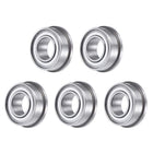FR188ZZ Flange Ball Bearing 1/4"x1/2"x3/16" Double Shielded GCr15 Bearings 5pcs