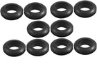 10 Pcs Wire Protective Black Rubber 12mm Inner Dia Double Sided Grommets