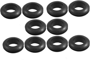 10 Pcs Wire Protective Black Rubber 12mm Inner Dia Double Sided Grommets
