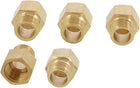 5 x 1/4" to 1/4" Thread Brass Straight Hex Nipples Pipe Reducer Adapters