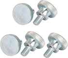 M6x10mm Carbon Steel Metric Flat Knurled Head Thumb Screws Bolts 22mm Lomg 5 Pcs
