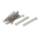 Compression Spring,304 Stainless Steel,4mm OD,0.5mm Wire Size,30mm Free Length,Silver Tone,10Pcs