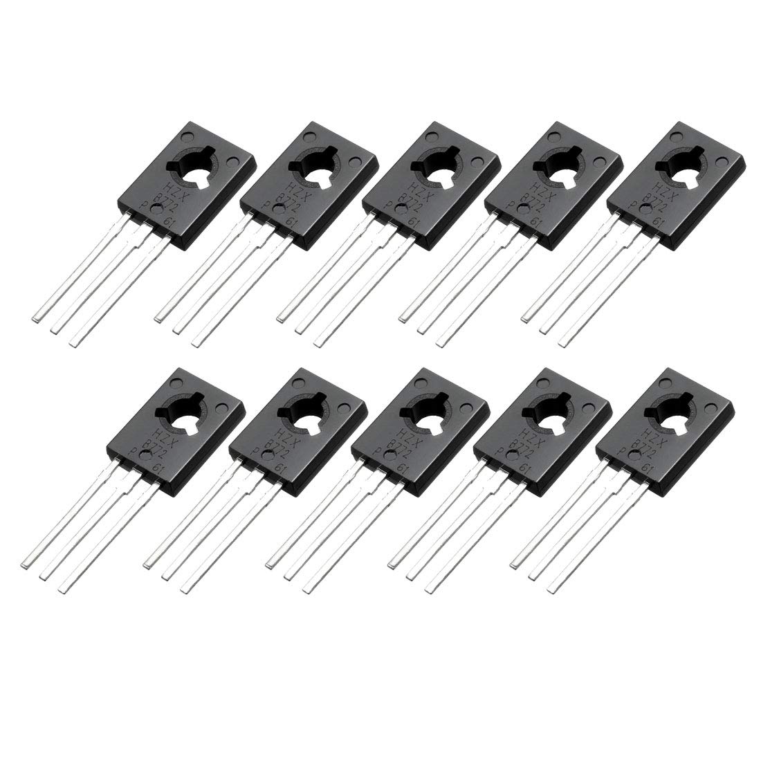 10Pcs B772 Transistor TO-126 PNP 3 Pins PCB Through Hole Bipolar Transistor 30V 3A