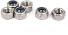 M8 304 Stainless Steel Self-Locking Hex Lock Stop Nut Silver Tone 6pcs