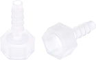 Polypropylene Hose Barb Fitting Coupler, 6mm Barb x G1/4 Female Thread Pipe Adapter, Translucent 2Pcs
