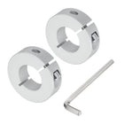 Single Split Shaft Collar Set for 20mm Shaft, One-Piece 2pcs Clamping Collars 40mm OD, 12mm Thickness, Aluminum Alloy Clamp-On Collar with M5 Set Screws and a Wrench