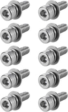 M4 x 12mm Stainless Steel Hex Socket Head Cap Screws Bolts Combine with Spring Washer and Plain Washers 10pcs
