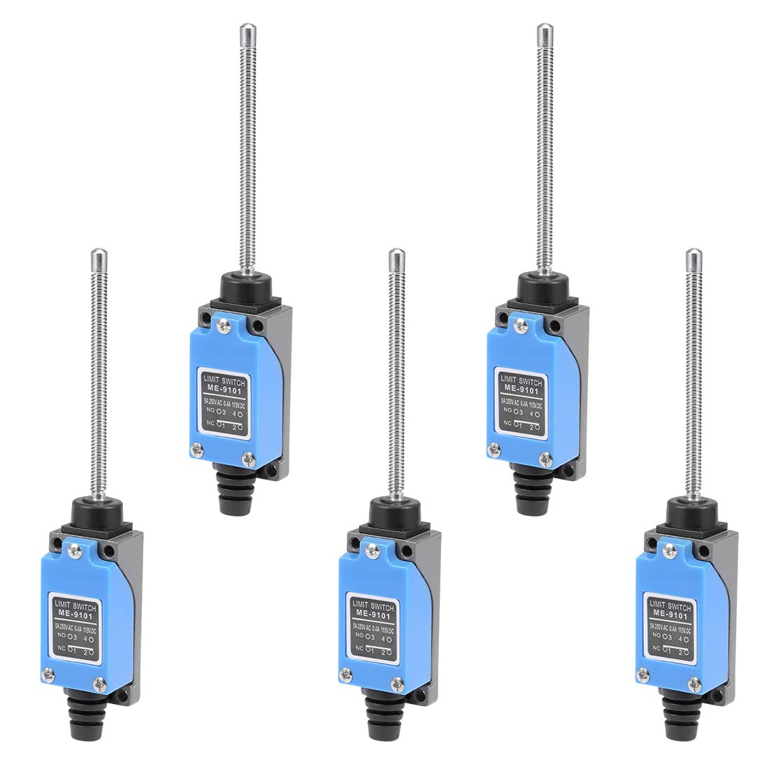 Flexible Coil Spring Rod Momentary Limit Switch ME-8167 1NC+1NO 5Pcs for CNC Mill 3D Printer Door Switch