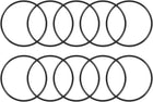 Nitrile Rubber O-Rings 110mm OD 102mm ID 4mm Width, Metric Sealing Gasket for Automotive Machine Plumbing, Pack of 10