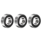 3 Pcs 1622-2RS Deep Groove Ball Bearing 9/16" x 1-3/8" x 7/16" Double Rubber Sealed, Chrome Steel Bearings