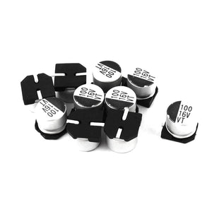 10pcs 100uF 16V Surface Mounted Devices Aluminum Electrolytic Capacitors 6mm x 5mm