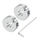 Single Split Shaft Collar Set for 6mm Shaft, One-Piece 2pcs Clamping Collars 20mm OD, 8mm Thickness, Aluminum Alloy Clamp-On Collar with M3 Set Screws and a Wrench