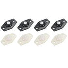 Adhesive Mini Caster Wheels, Swivel Universal Caster 360 Rotation Sticky Pulley for Bins, Storage Boxes, Furniture, Trash Can (4White+4Black)