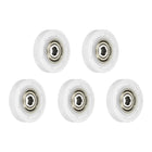 5 Pcs U Type Groove Nylon Plastic Guide Bearing 6x33x7mm, U Type Pulley Roller Wheel Bearing Roller Wheels, (White)