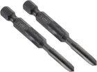 2pcs Straight Flute Thread Tap, M5 x 0.8 Metric Thread 1/4" Hex Shank Screw Threading Tapping Tool Thread Milling Machine Taps, High-Speed Steel 6542 (HSS 6542)
