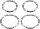 50mm 60mm OD 201 Stainless Steel O Ring Strapping Welded Round Rings 4pcs