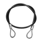 1/8" (3mm) 2ft (0.6mm) 304 Stainless Steel Cable Wire Rope with Looped Ends 7 x 19 Strands Core PVC Coated Aircraft Wire for Outdoors Marine Rigging Decking Railings, Black
