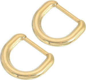 Metal Rings Buckle for Bag Belt Strap Craft DIY Accessories, Gold, D-shaped