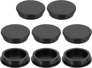 4Pcs Silicone Hole Plug 61.3mm, Black High Temp T Type Rubber Stoppers for 60-61mm Hole, Waterproof Button Hole End Covers for Powder Coating, Sealing Plugs, Pipe Holes