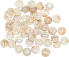 50 Pcs Natural Shell Buttons, 2 Hole Mother of Pearl Buttons 11.5mm Sewing Craft Button for Shirt Sewing DIY Crafts Decoration, White