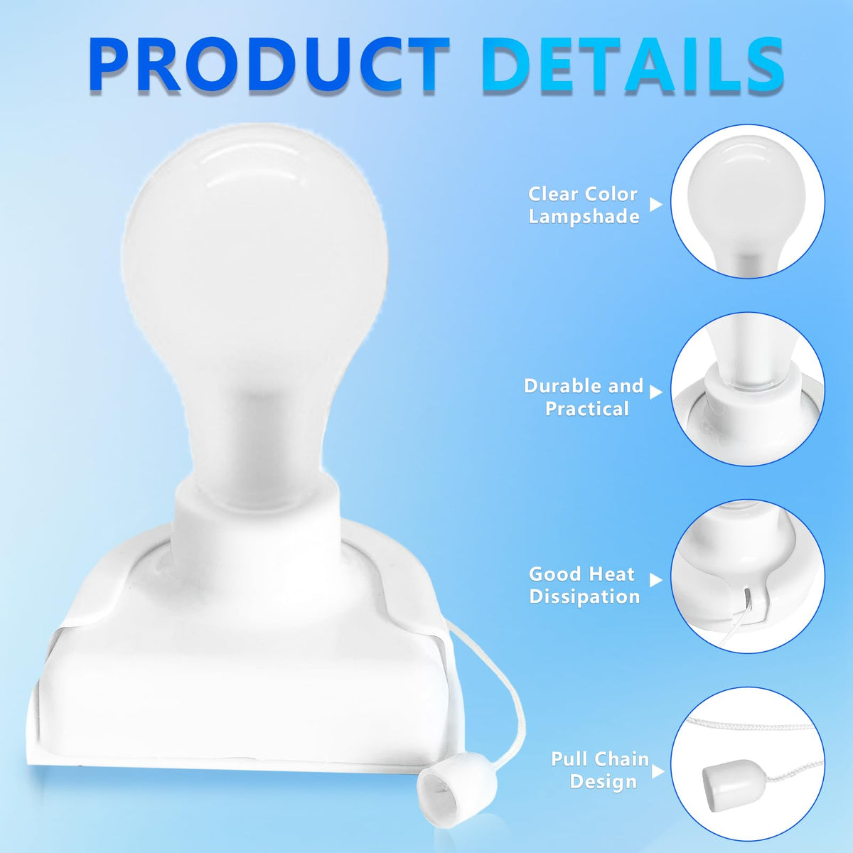 Bougies à piles, 4 Pack LED pour placard avec tire-fil