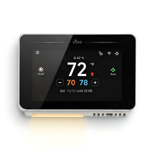 LinkMejor Smart Thermostat for House with Nightlight, 4.3 Inches WiFi Thermostats for Home Compatible with Alexa and Google Assistant, 7day x 8period Programmable, C-Wire Required
