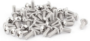 M4 x 9mm Phillips Head Machine Screws Fasteners 50 Pcs