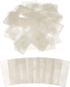 50 Pcs Capiz Shells, 40 mm x 60 mm Natural White Square Mica Sheets Single Hole for DIY Craft Making Wind Chimes Home Decoration Wedding Decorations