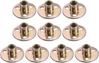 3/8"x36x2.5mm Brad Hole Tee Nut Carbon Steel T-Nuts Furniture Hardware Flange Insert Female Thread 10pcs