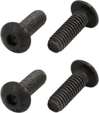 4pcs M4x12mm 10.9 Grade Hex Socket Reverse Left Hand Thread Screw Bolt Black